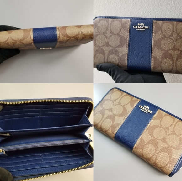 COACH Beautiful Large Zippy compact Wallet Signature - Picture 11 of 16